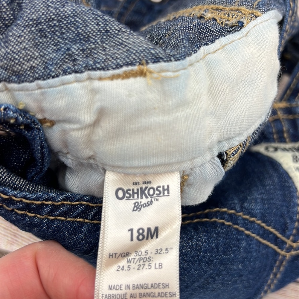 OshKosh Jean Skirt Overalls Sz 18 M - Picture 4 of 4